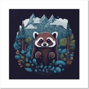 Forest Racoon Posters and Art